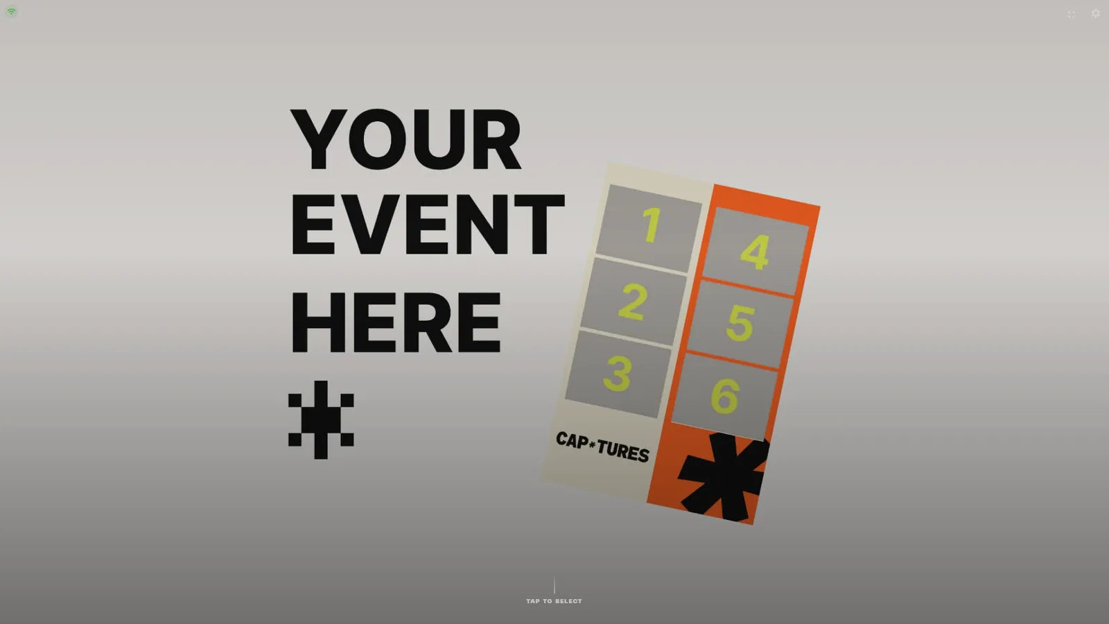 Event attract screen